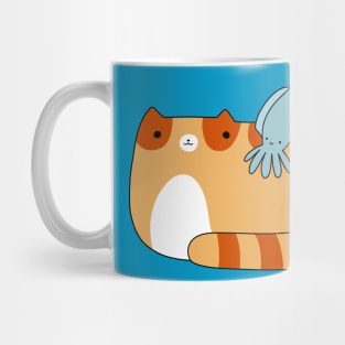 Tabby Cat and Squid Mug